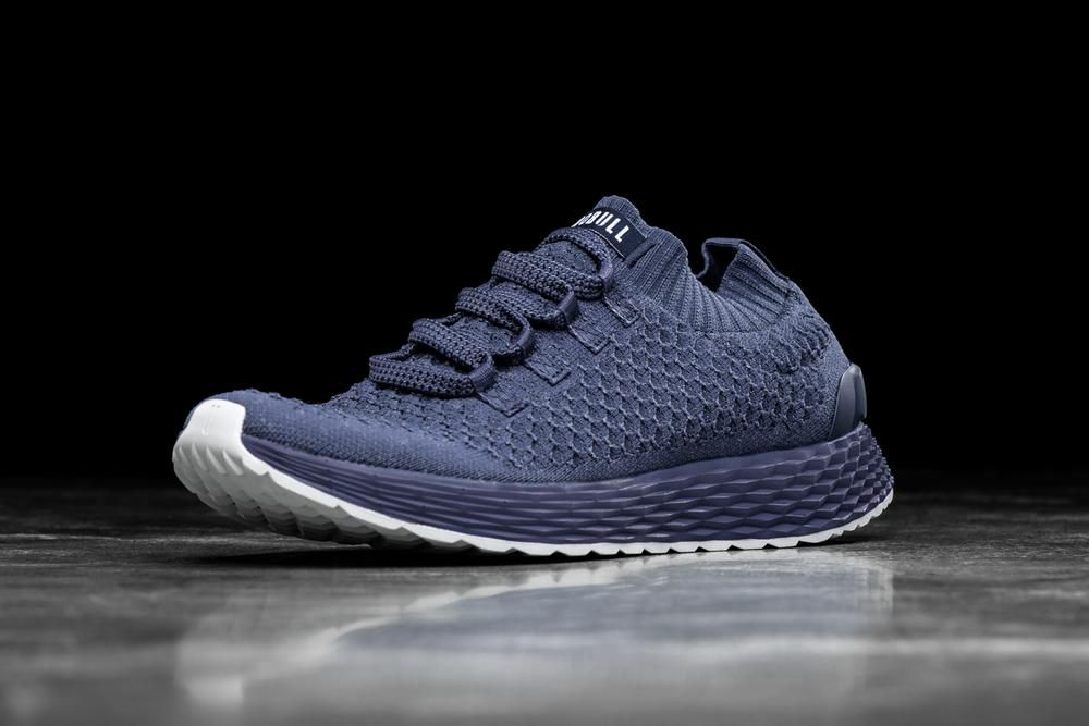 NOBULL Men's Reflective Knit Running Shoes - Navy - Ireland (1360ZPXQC)